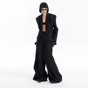 Asymmetric Double-Breasted Blazer