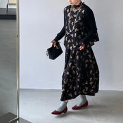Butterfly-Motif Top and Skirt Set