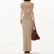 Draped Top and Skirt Set