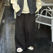 Pleated Wide-Leg Relaxed Pants