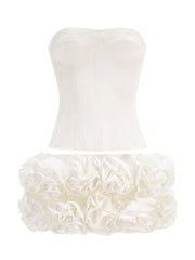 Strapless Top and Rosette Skirt Set