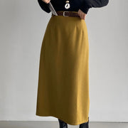 Straight-Cut Long Skirt