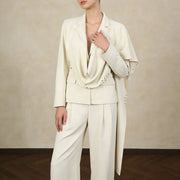 Draped Lapel Blazer
