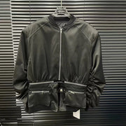 Zip-Detail Bomber Jacket