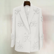 Floral Applique Blazer or Flared Pants
