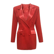 Double-Breasted Longline Blazer