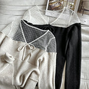 Sheer-Yoke Bow-Detail Top