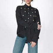 Embellished Relaxed Button Shirt