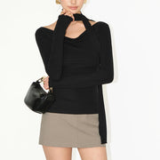 Scoop-Neck Long-Sleeve Top