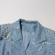 Embellished Cutout Blazer Dress