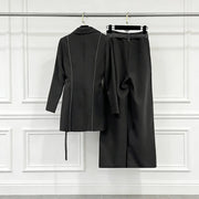 Tie-Waist Jacket and Pants Set