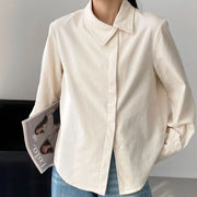 Asymmetric-Collar Relaxed Shirt Jacket