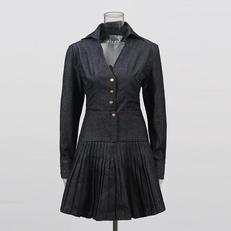 Button-Front Top and Skirt Set
