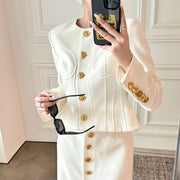 Fitted Jacket and Skirt Set