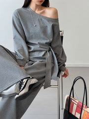 Asymmetric Top and Pants Set