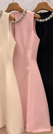 Keyhole Sleeveless Flared Mini Dress