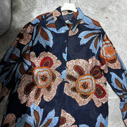 Floral Long-Sleeve Collared Shirt