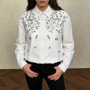 Floral Embellished Long-Sleeve Shirt