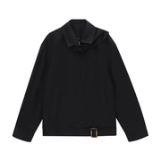 Collared Zip-Up Bomber Jacket