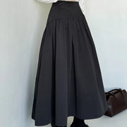 Gathered A-Line Midi Skirt