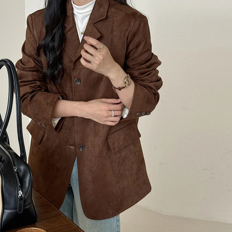 Notched-Lapel Relaxed Blazer