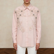 Floral Applique Long-Sleeve Shirt