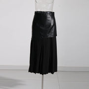 Colorblock Pleated-Panel Skirt