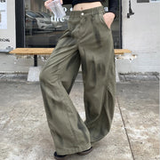 Paneled Wide-Leg Pants