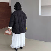 Stand-Collar Padded Longline Coat