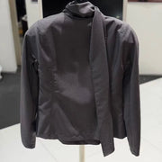 Tie-Neck Long-Sleeve Blouse
