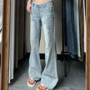 Light-Wash Flared Jeans