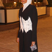 Lace-Waist Longline Coat