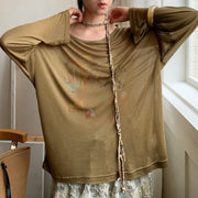 Graphic Off-Shoulder Relaxed Top