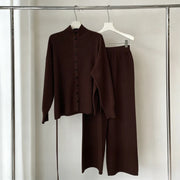 Cardigan and Flared Pants Set