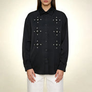 Geometric Embellished Button Shirt