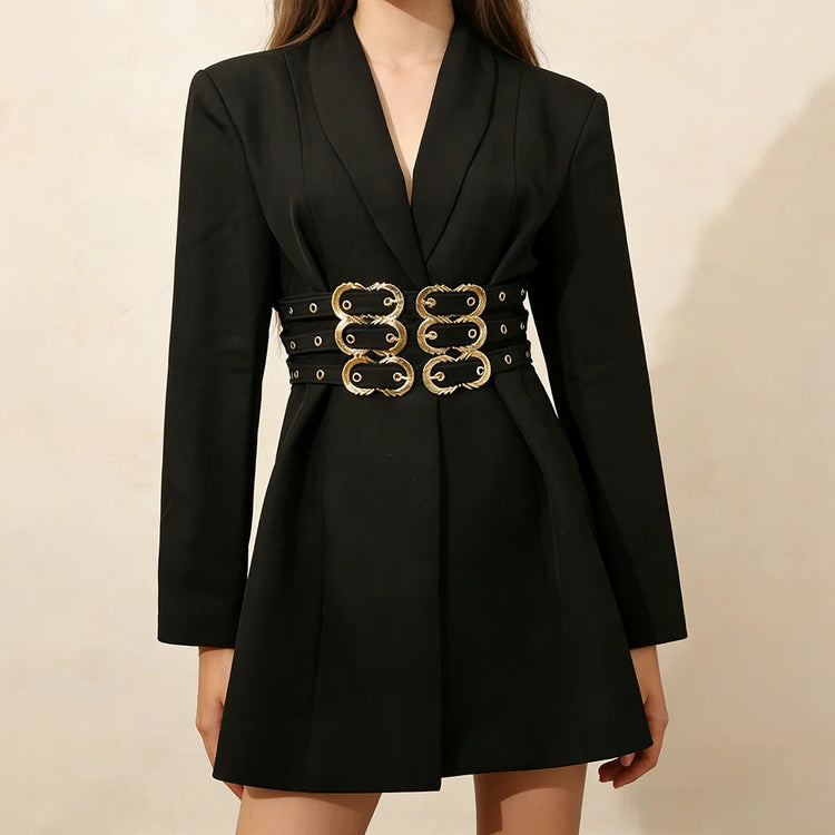 Shawl-Collar Fitted Blazer