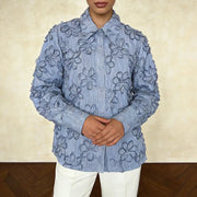 Floral Applique Long-Sleeve Shirt
