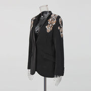 Embellished Shawl-Collar Blazer