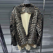 Leopard-Print Zip-Up Jacket