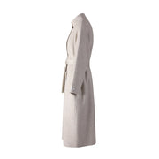 Belted Stand-Collar Coat