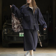 Button-Front Jacket or Wide-Leg Shorts