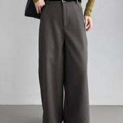 Pleated Straight-Leg Pants