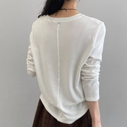 Round-Neck Long-Sleeve Top