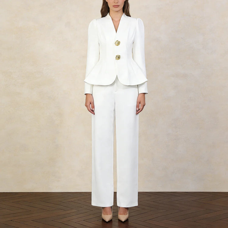 Fitted Blazer and Pants Set