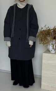 Round-Neck Patch-Pocket Coat