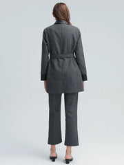 Contrast-Panel Shirt and Pants Set