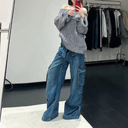Wide-Leg Cargo Jeans