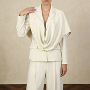 Draped Lapel Blazer