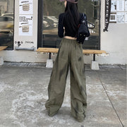 Paneled Wide-Leg Pants