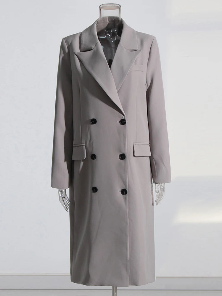 Double-Breasted Longline Coat